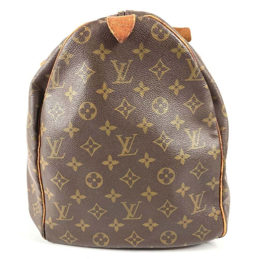 LOUIS VUITTON Authentic Brown Monogram Canvas Keepall 50 Boston Bag - Picture 4 of 16